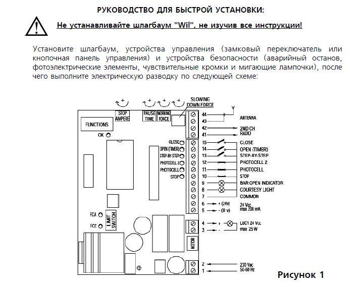 Шлагбаум автоматический с дистанционным управлением схема