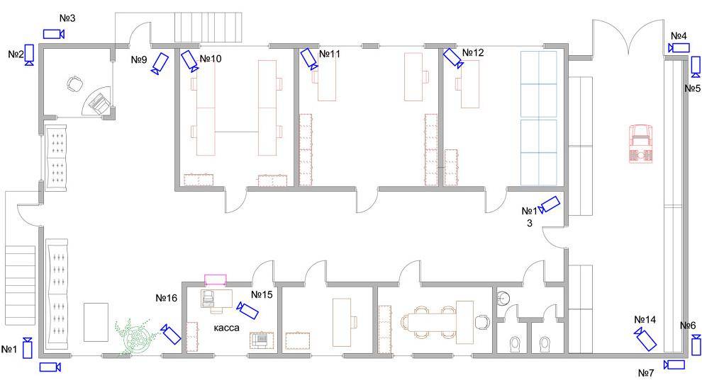 Dwg проект видеонаблюдения